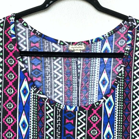 Eyeshadow Women Blouse 18/20 W Long Tunic Short Sl - Picture 3 of 8